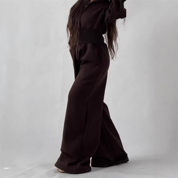 Kvinnors jumpsuit med huva och vida ben Mirla-Eva Jonsson