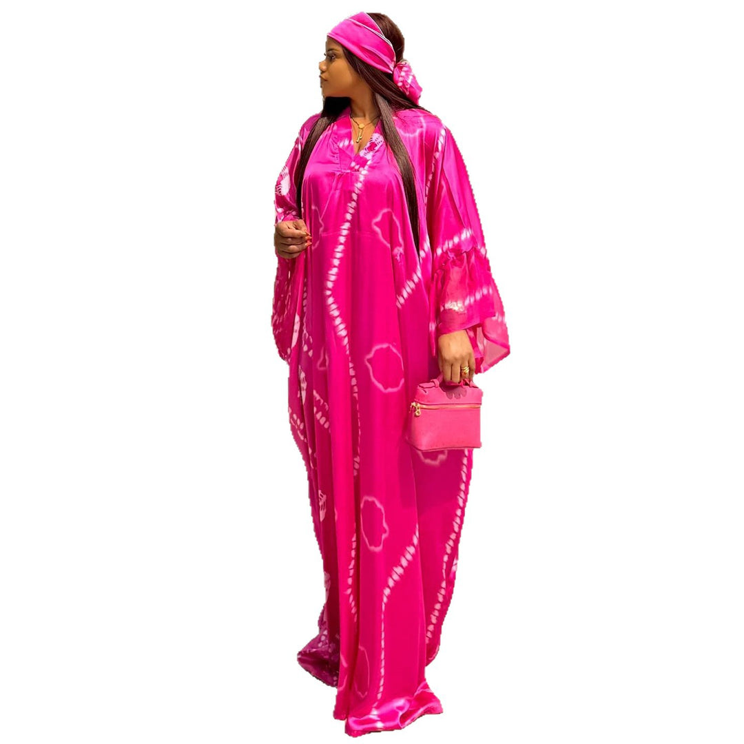 Kvinnors kaftan med trendigt batikmönster och vida ärmar Mirla-Eva Jonsson