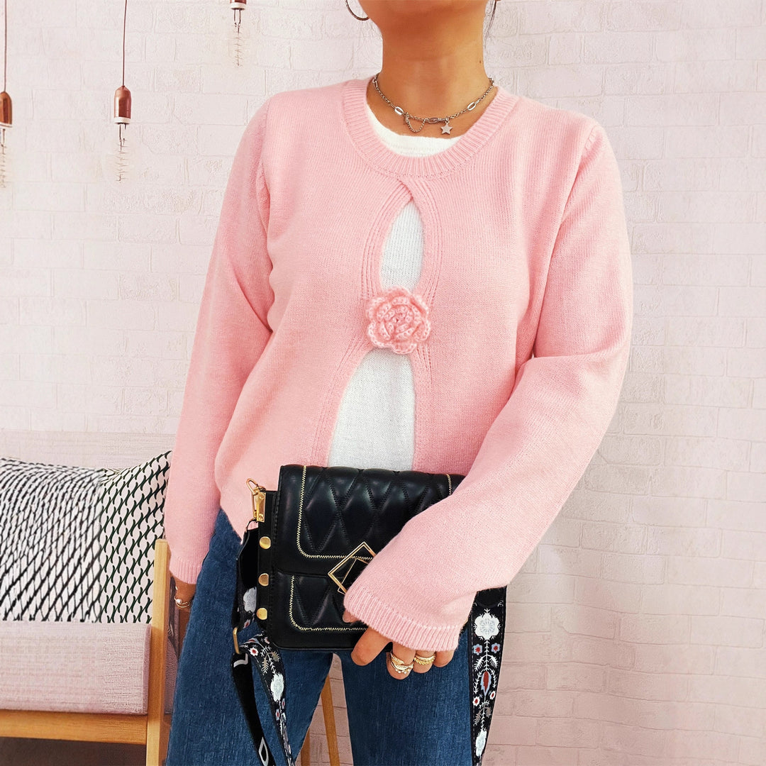Kvinnors kavaj med blommig fönsterdesign och lyxig knappdetalj Mirla-Eva Jonsson