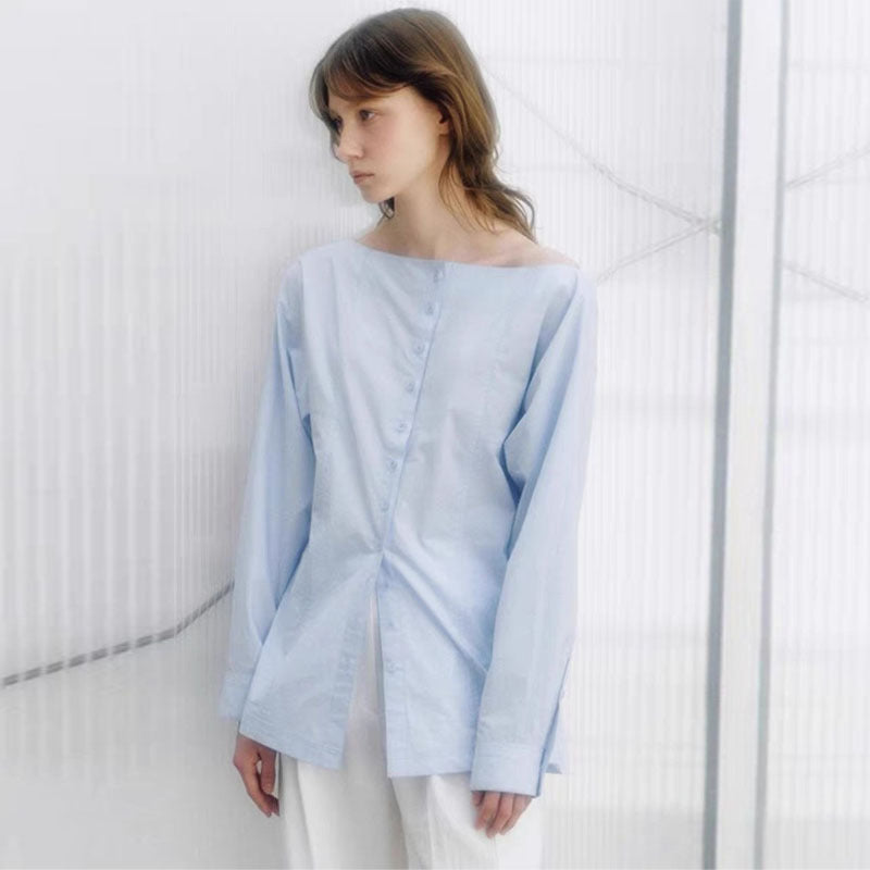 Kvinnors klassiska skjortblus med moderna detaljer Mirla-Eva Jonsson