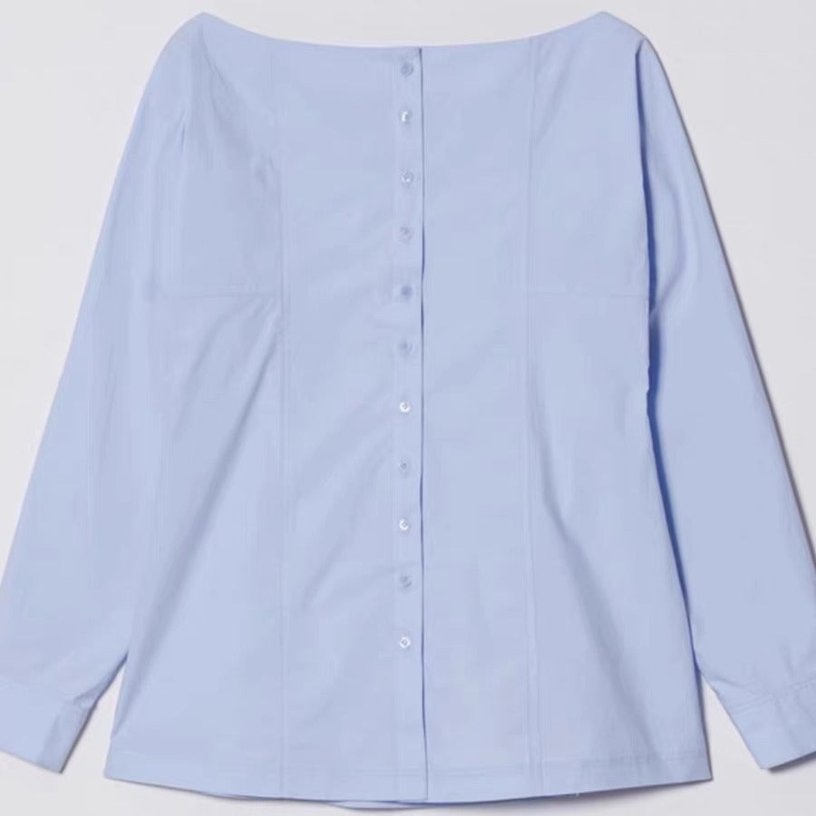 Kvinnors klassiska skjortblus med moderna detaljer Mirla-Eva Jonsson