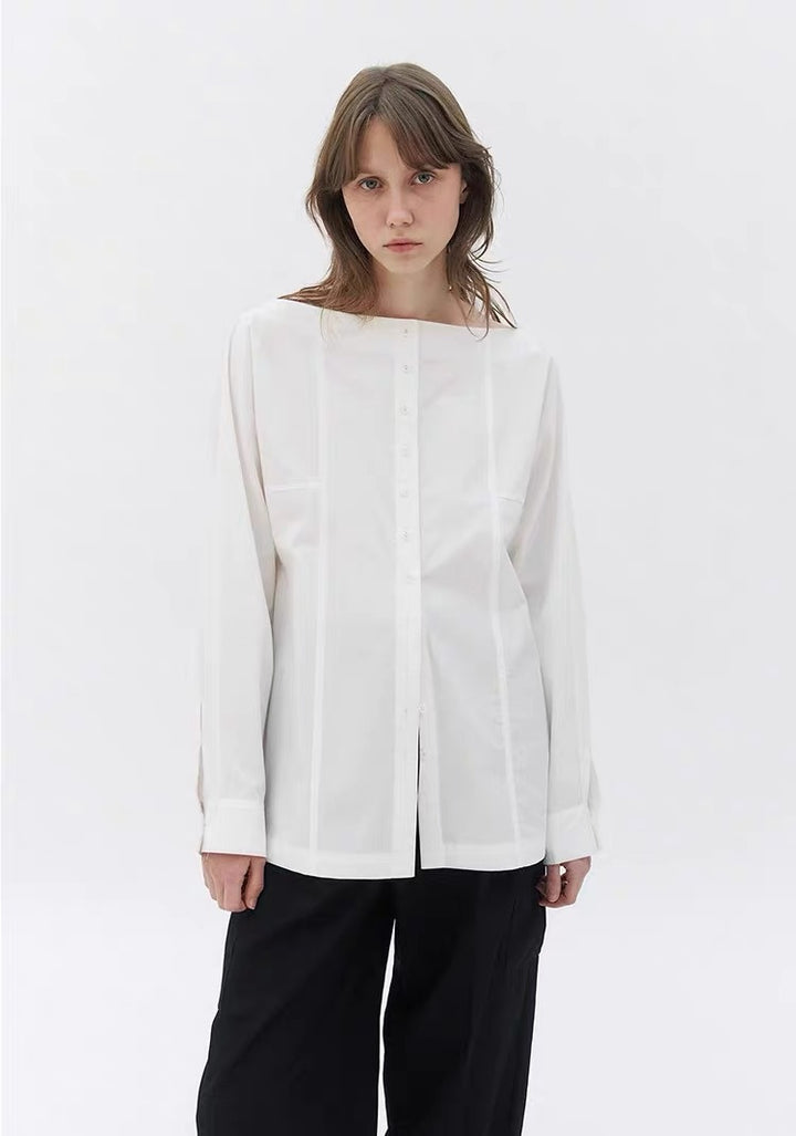 Kvinnors klassiska skjortblus med moderna detaljer Mirla-Eva Jonsson