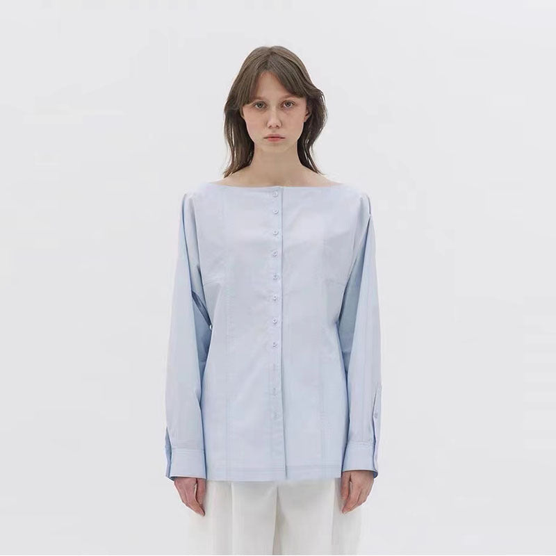 Kvinnors klassiska skjortblus med moderna detaljer Mirla-Eva Jonsson
