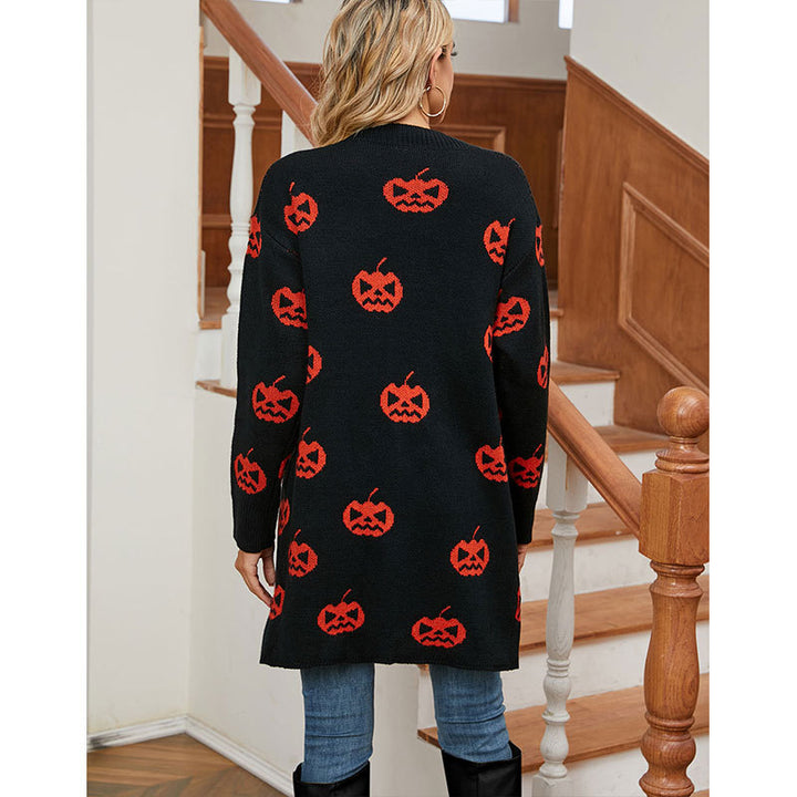 Kvinnors kofta med Halloween-motiv Mirla-Eva Jonsson