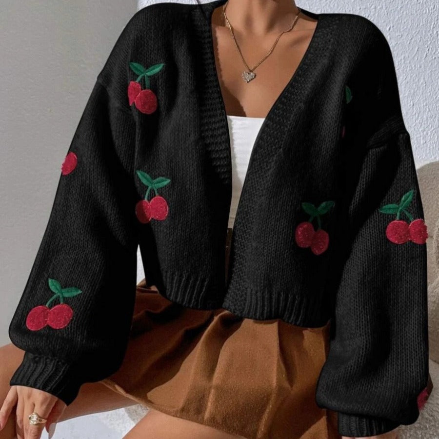 Kvinnors kofta med blommönster och extravaganta silhuett Mirla-Eva Jonsson