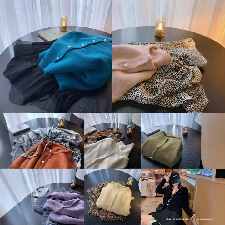 Kvinnors kofta med eleganta pärlknappar och modern design Mirla-Eva Jonsson