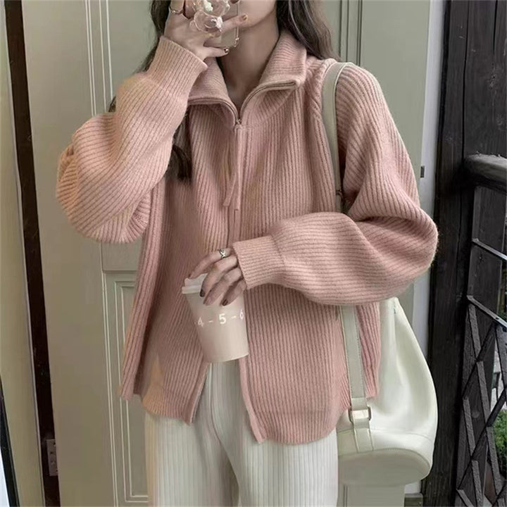 Kvinnors kofta med ståkrage och dragkedja Mirla-Eva Jonsson