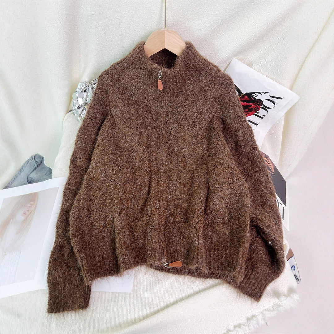 Kvinnors kofta med texturerad kabeldesign Mirla-Eva Jonsson