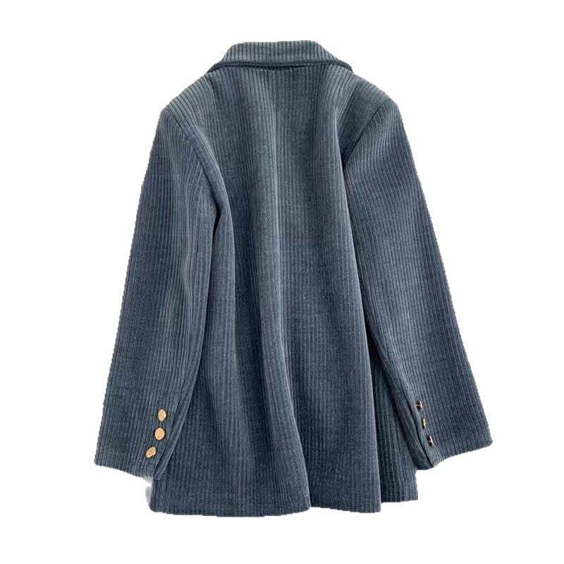 Kvinnors kord blazer med elegant skärning och detaljer av högkvalitativa knappar Mirla-Eva Jonsson