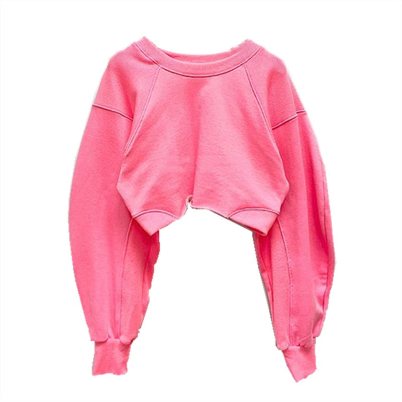 Kvinnors kort sweatshirt med voluminösa ärmar Mirla 1772505824-Eva Jonsson