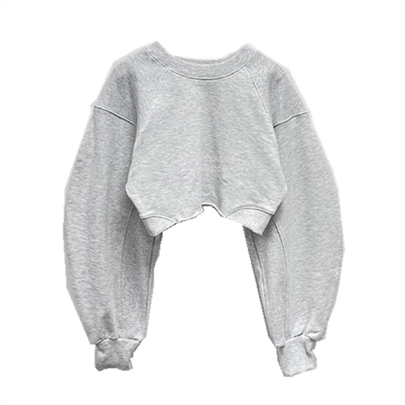 Kvinnors kort sweatshirt med voluminösa ärmar Mirla 1772505824-Eva Jonsson