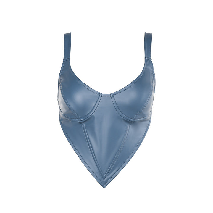 Kvinnors korta bustier med elegant V-form och avslappnad design-Eva Jonsson
