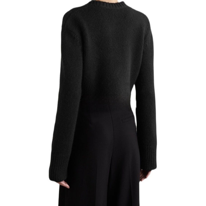 Kvinnors korta stickad cardigan med knappar Mirla-Eva Jonsson