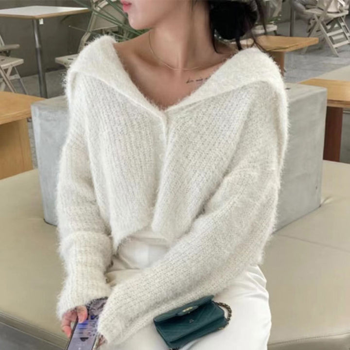 Kvinnors kortad cardigan med huva Mirla-Eva Jonsson
