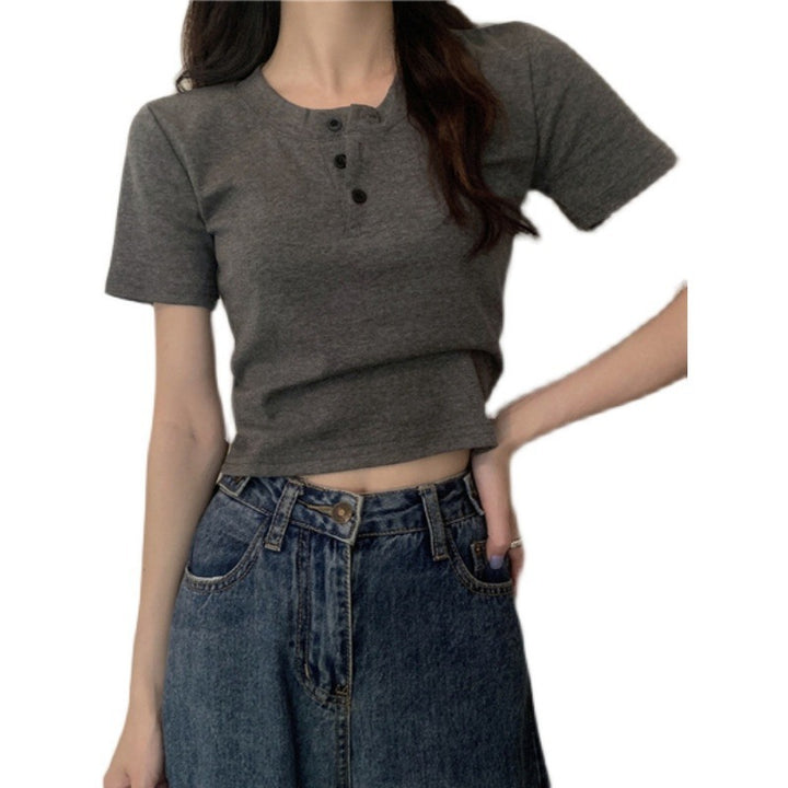 Kvinnors kortärmad Henley skjorta Mirla-Eva Jonsson