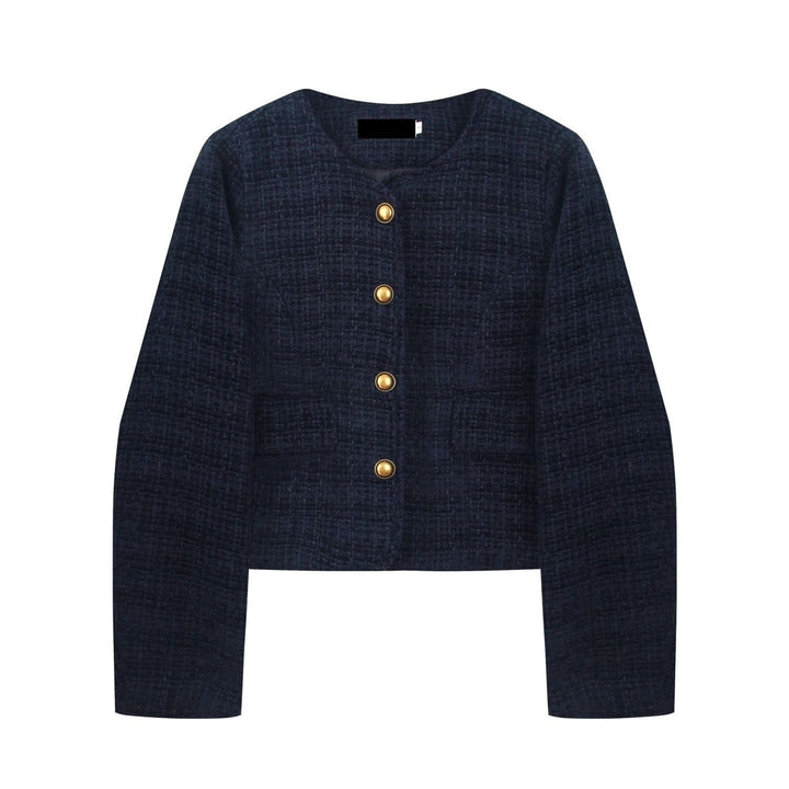 Kvinnors kortärmad blazer med guldfärgad knappar Mirla-Eva Jonsson