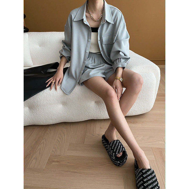 Kvinnors kortärmad blus och shorts set Mirla-Eva Jonsson