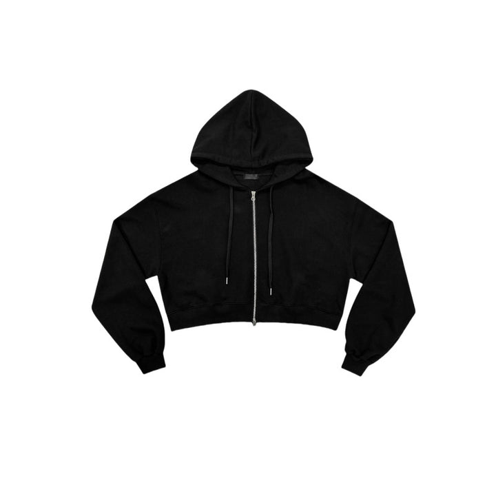 Kvinnors kortärmad hoodie med dragkedja och elastiska ärmslut Mirla-Eva Jonsson