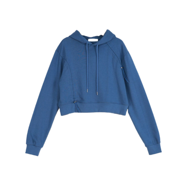 Kvinnors kortärmad hoodie med justerbar dragsko Mirla-Eva Jonsson