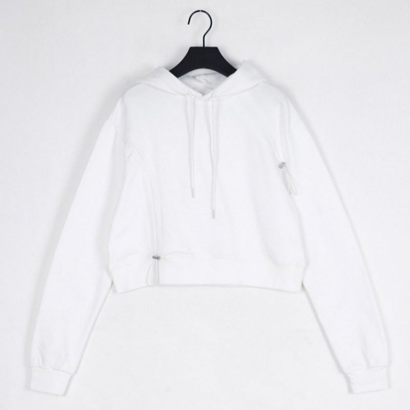 Kvinnors kortärmad hoodie med justerbar dragsko Mirla-Eva Jonsson