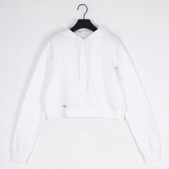 Kvinnors kortärmad hoodie med justerbar dragsko Mirla-Eva Jonsson
