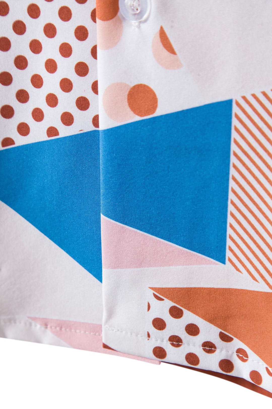 Kvinnors kortärmad skjorta med kreativt geometriskt mönster och lös passform Eva Jonsson-Eva Jonsson