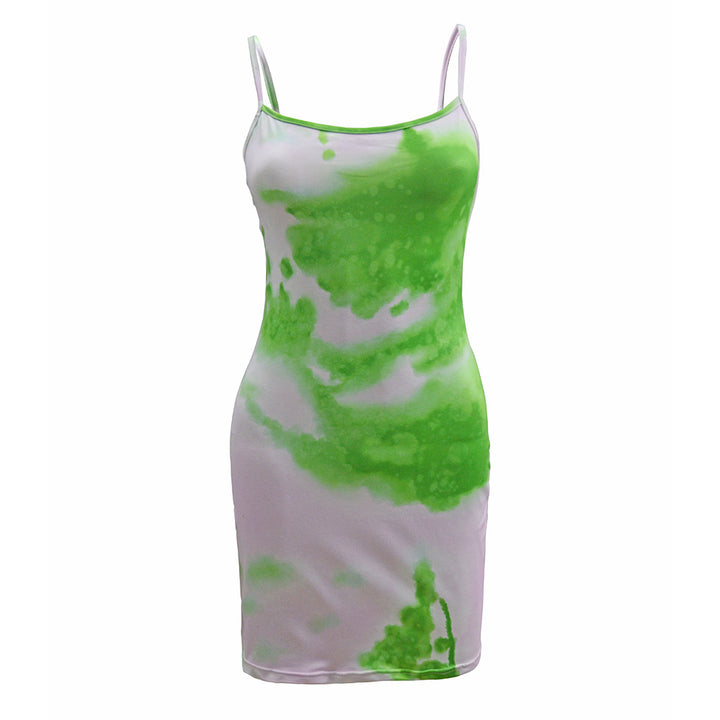 Kvinnors kroppsnära miniklänning i avslappnad tie-dye-design-Eva Jonsson
