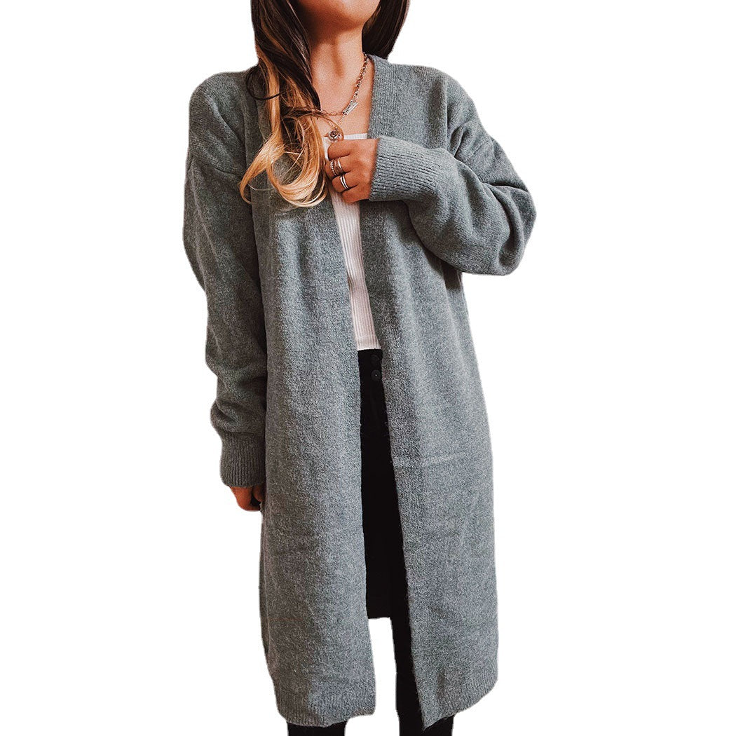 Kvinnors lång stickad cardigan Mirla-Eva Jonsson