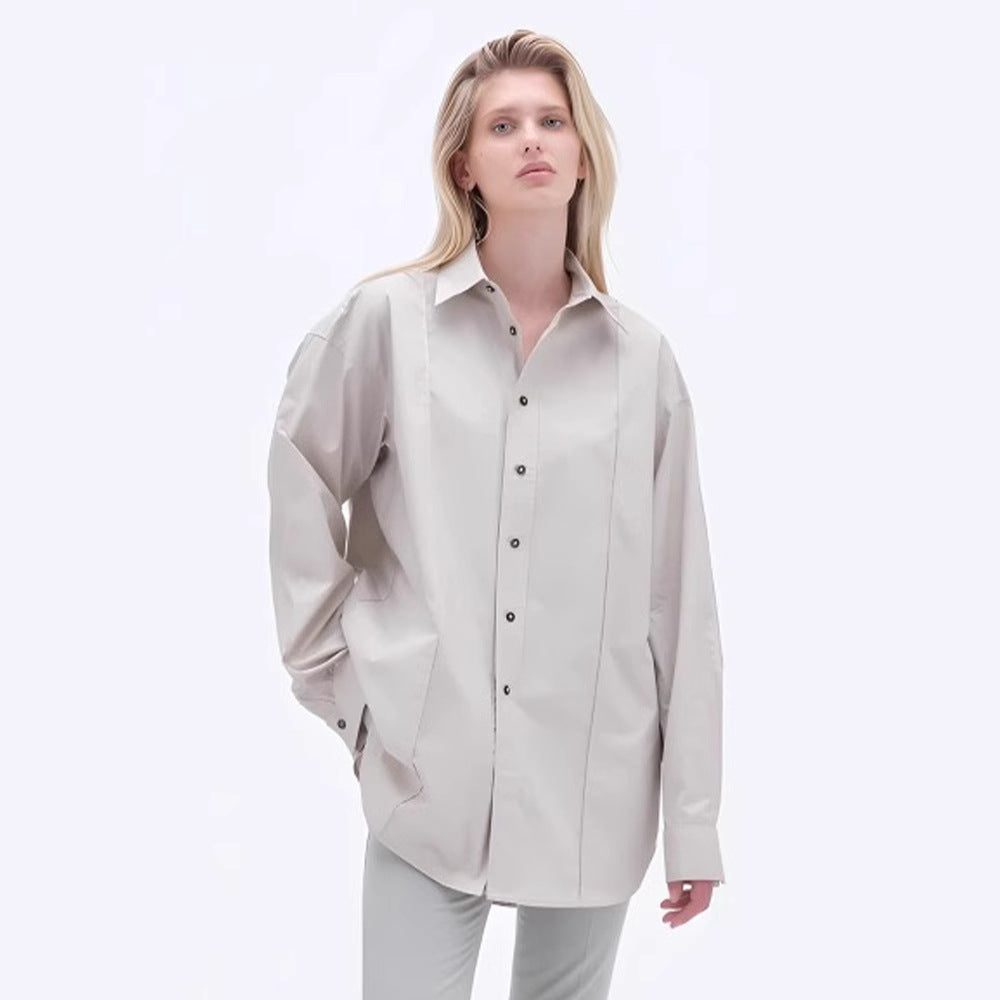 Kvinnors långärmad blus med modern skärning och eleganta detaljer Mirla-Eva Jonsson