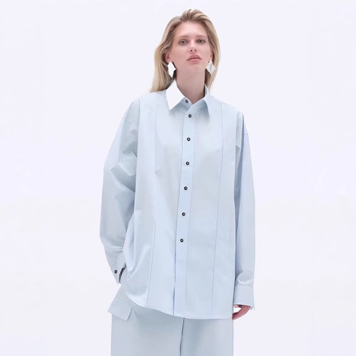 Kvinnors långärmad blus med modern skärning och eleganta detaljer Mirla-Eva Jonsson