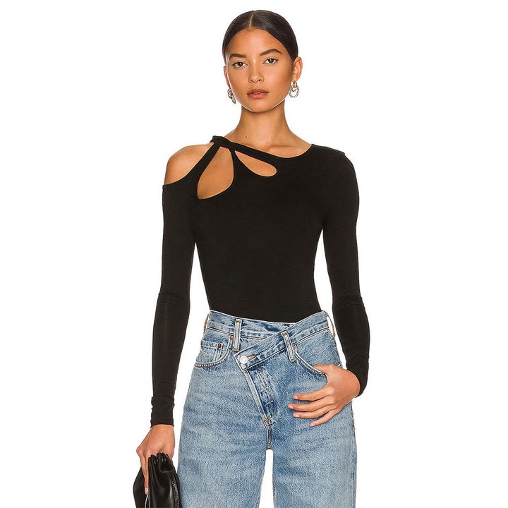Kvinnors långärmad bodysuit med modernt cut-out design Mirla-Eva Jonsson