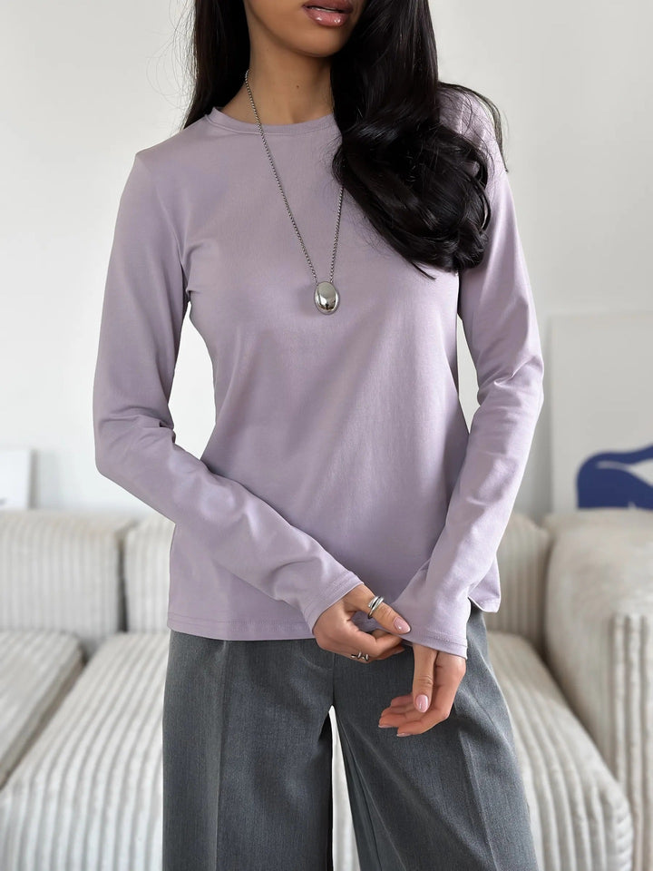 Kvinnors långärmad skjorta gjord av andningsbart material med modernt snitt Mirla-Eva Jonsson