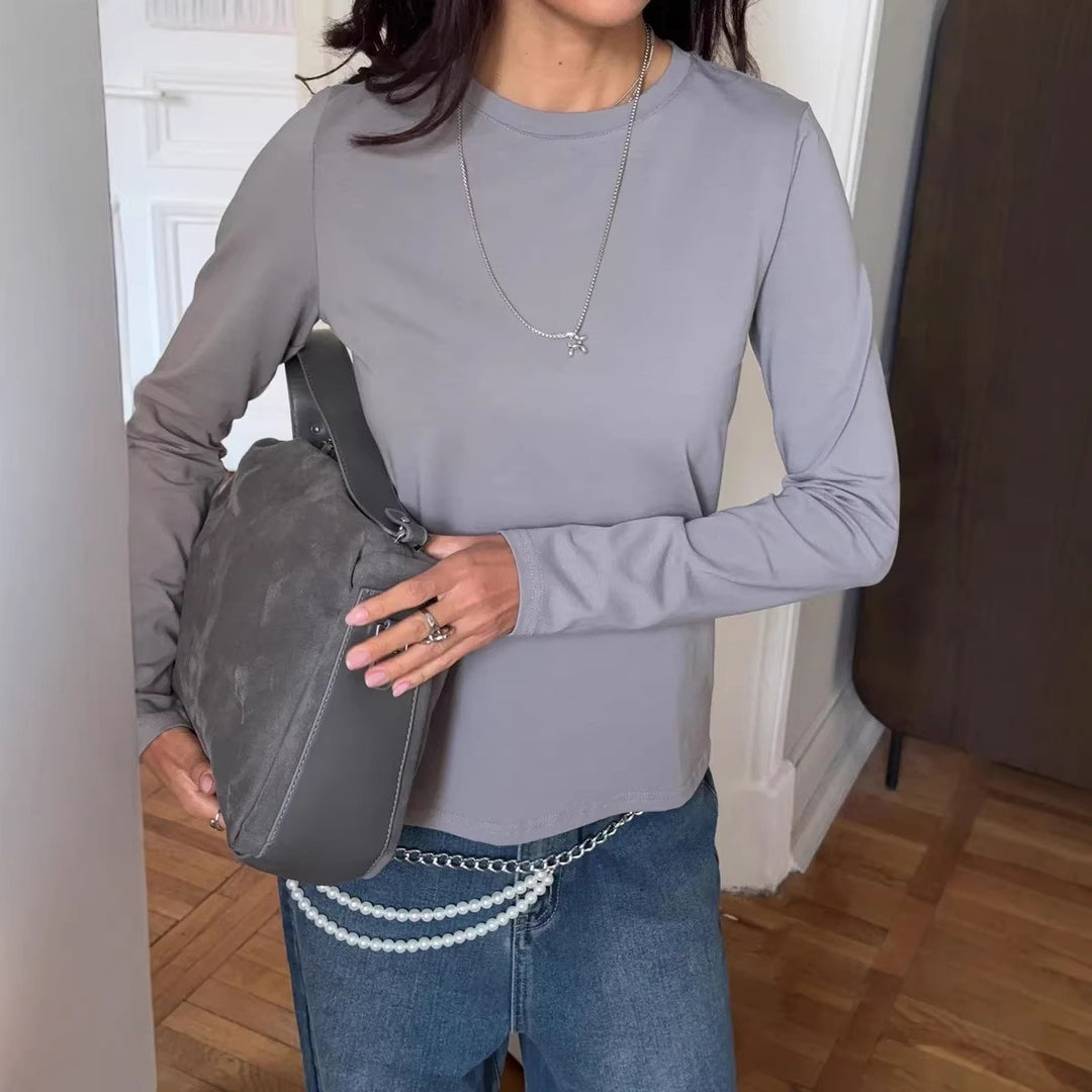 Kvinnors långärmad skjorta gjord av andningsbart material med modernt snitt Mirla-Eva Jonsson