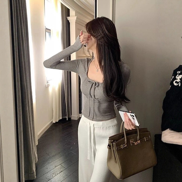 Kvinnors långärmad skjorta med sofistikerad spetsdetalj Mirla-Eva Jonsson