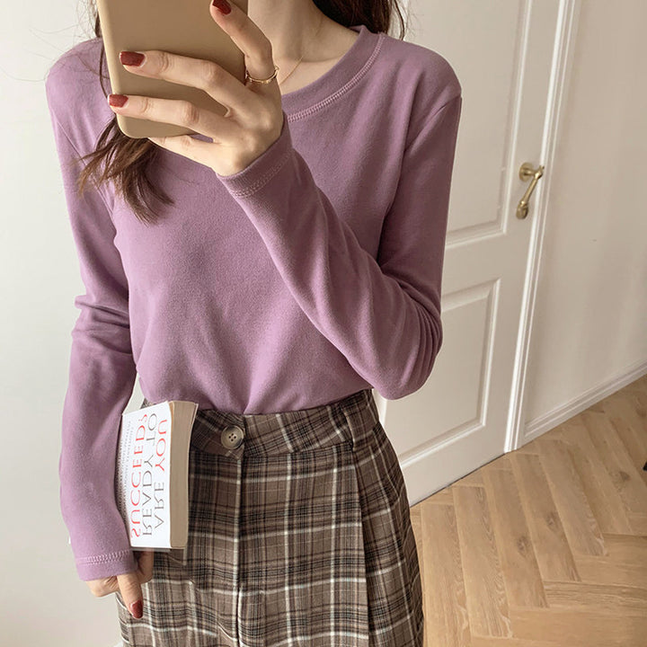 Kvinnors långärmad topp med fin ribbad textur Mirla-Eva Jonsson