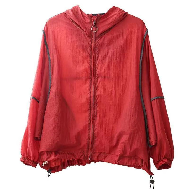 Kvinnors lätta hoodie-jacka med elastisk nederkant och reflekterande detaljer Mirla-Eva Jonsson