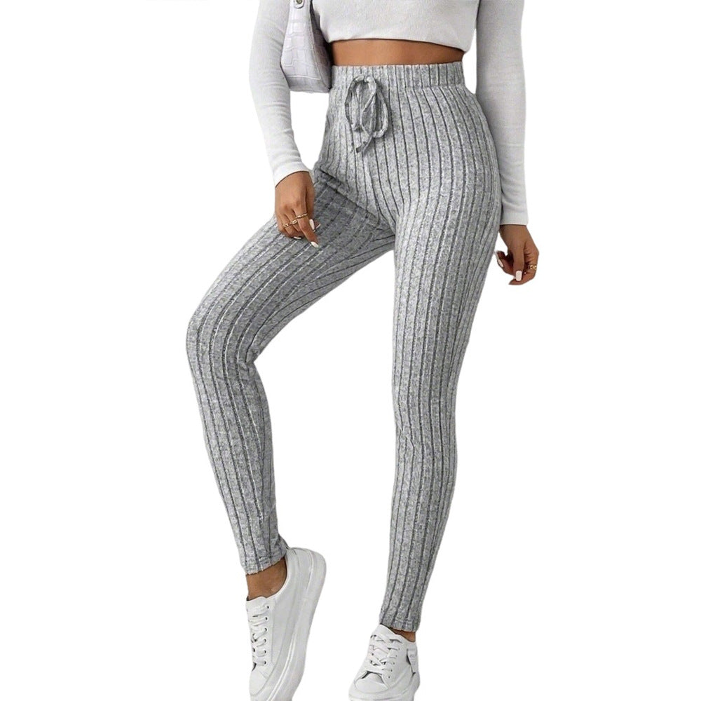 Kvinnors leggings med fint ribbat mönster och elastisk midja Mirla-Eva Jonsson