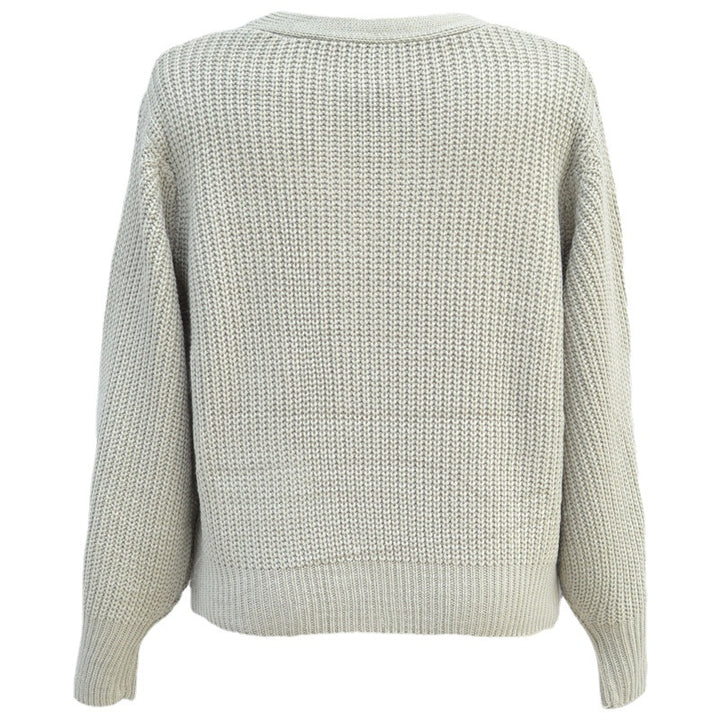 Kvinnors lös cardigan med V-hals och knappdetaljer Mirla-Eva Jonsson