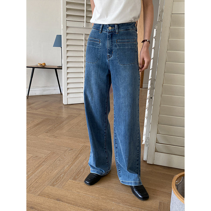 Kvinnors löst sittande högmidjade jeans Mirla-Eva Jonsson