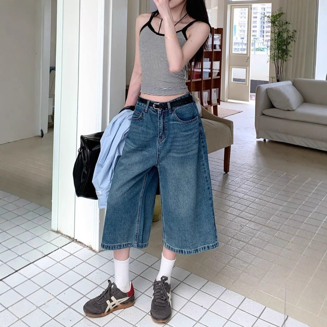 Kvinnors löst sittande jeans culottes Mirla-Eva Jonsson