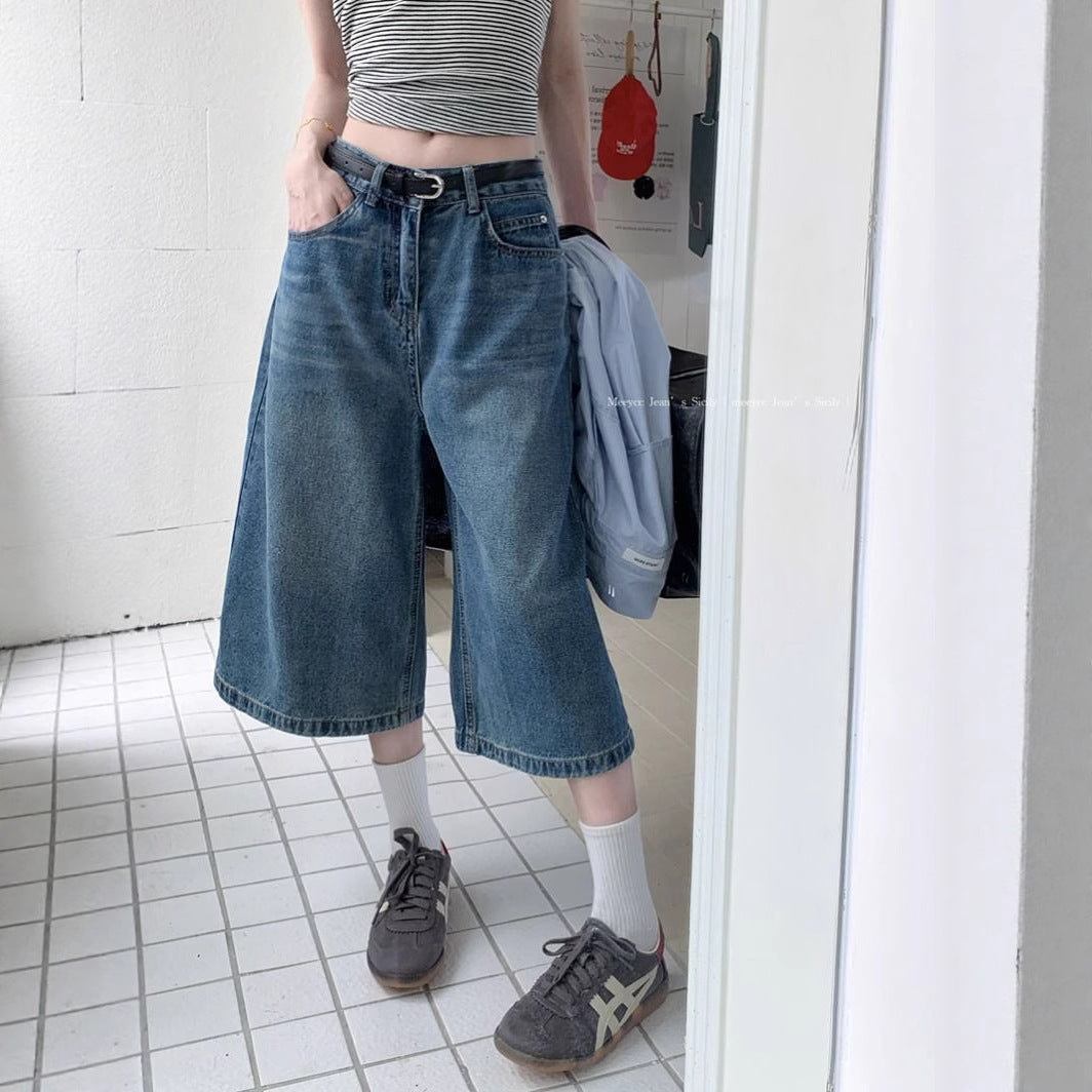 Kvinnors löst sittande jeans culottes Mirla-Eva Jonsson