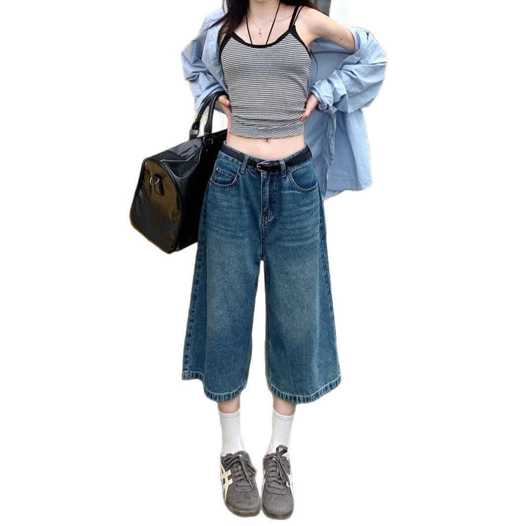 Kvinnors löst sittande jeans culottes Mirla-Eva Jonsson
