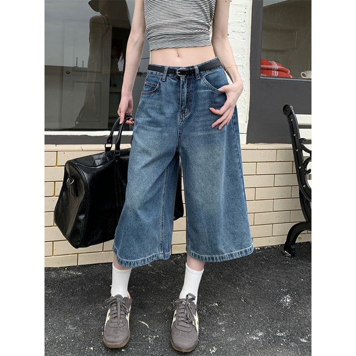 Kvinnors löst sittande jeans culottes Mirla-Eva Jonsson