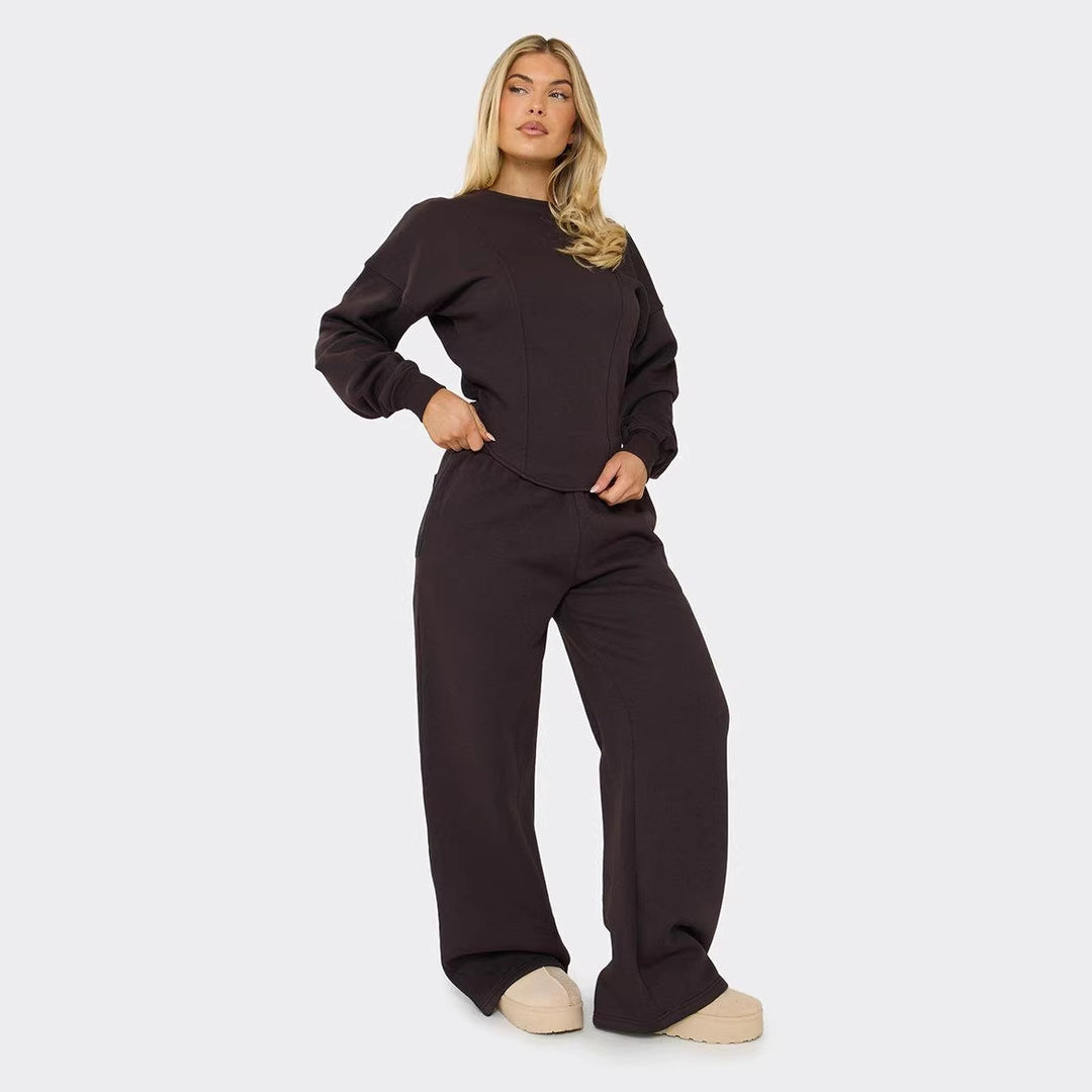 Kvinnors loungedräkt med lös passform och elastisk midja-Eva Jonsson