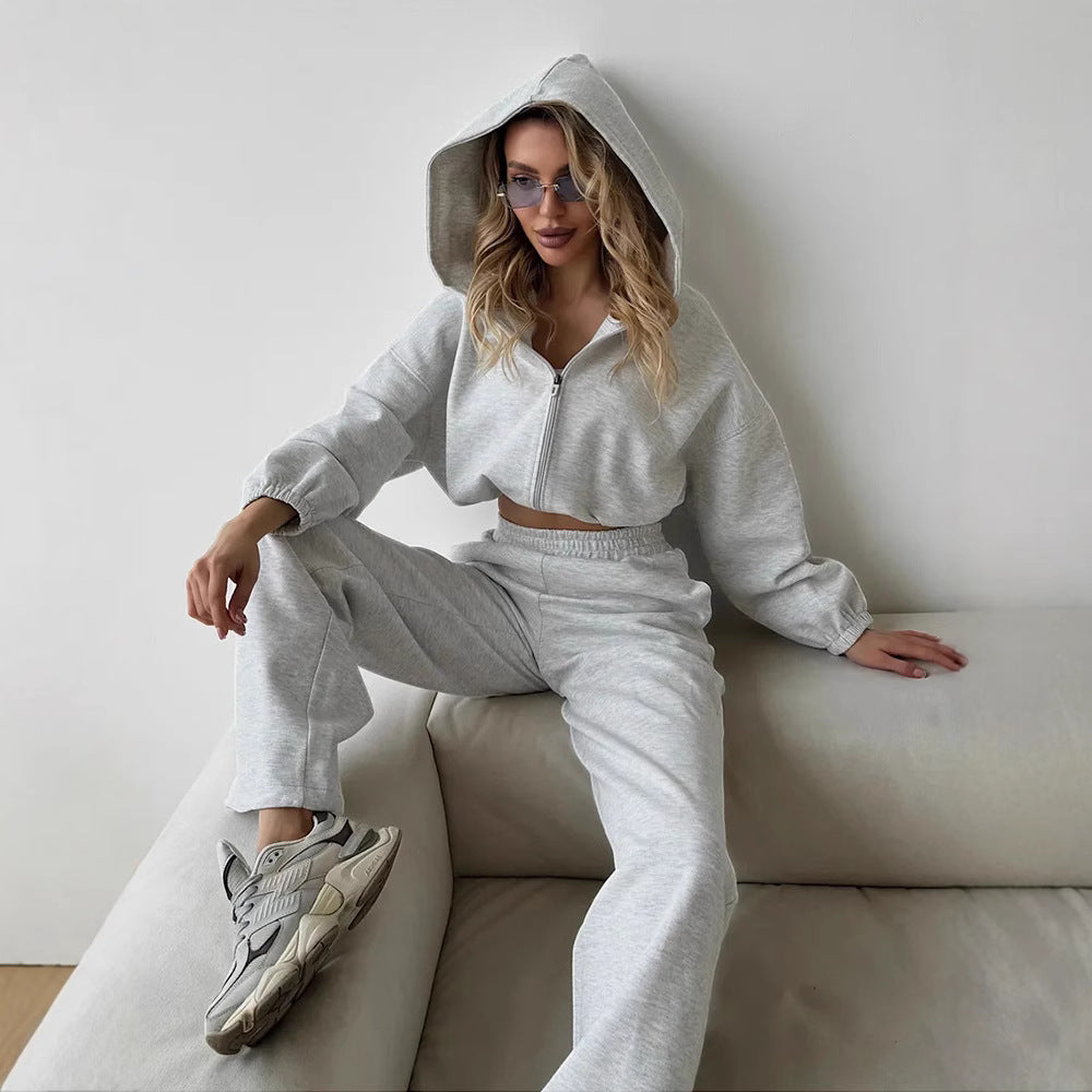 Kvinnors loungewear-dräkt med lös passform och huva Mirla-Eva Jonsson