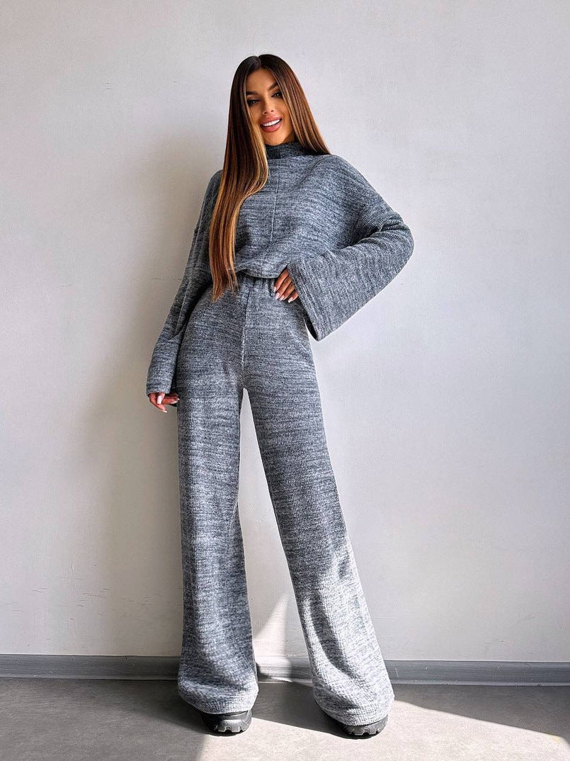 Kvinnors loungewear-set med lös passform och modern ribbdesign-Eva Jonsson