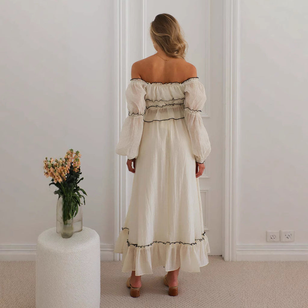 Kvinnors luftiga crop top med volanger och knytbälte Mirla-Eva Jonsson