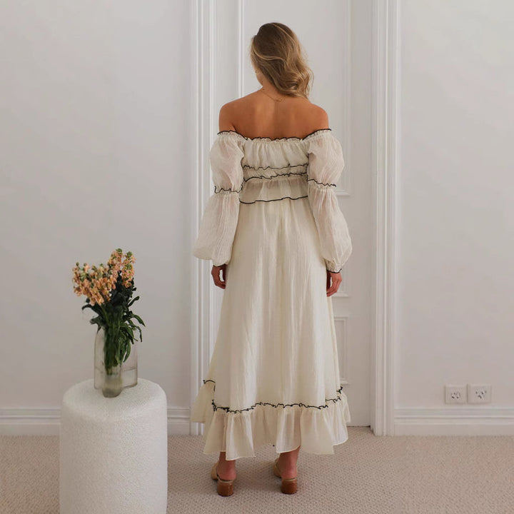 Kvinnors luftiga crop top med volanger och knytbälte Mirla-Eva Jonsson