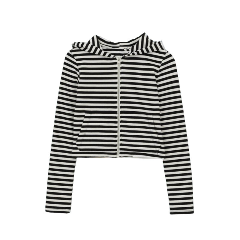 Kvinnors luftiga korta zip-up sweatshirt Mirla-Eva Jonsson
