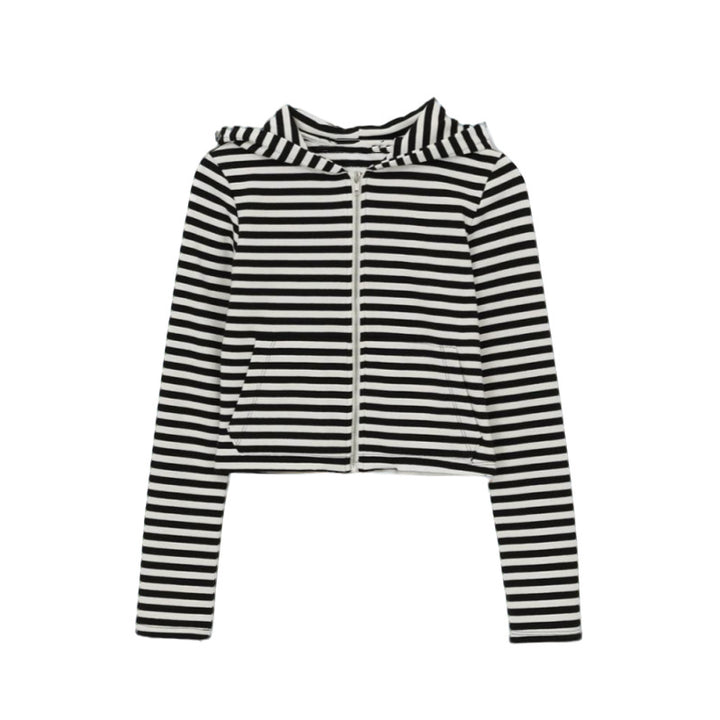 Kvinnors luftiga korta zip-up sweatshirt Mirla-Eva Jonsson